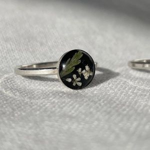 925 Sterling Silver Botanical Ring